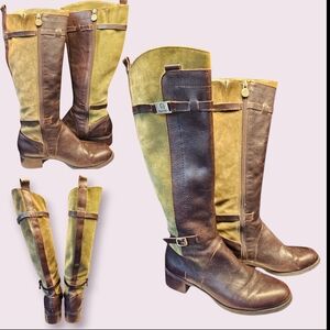 Etienne Aigner Two-Tone Heeled Boots